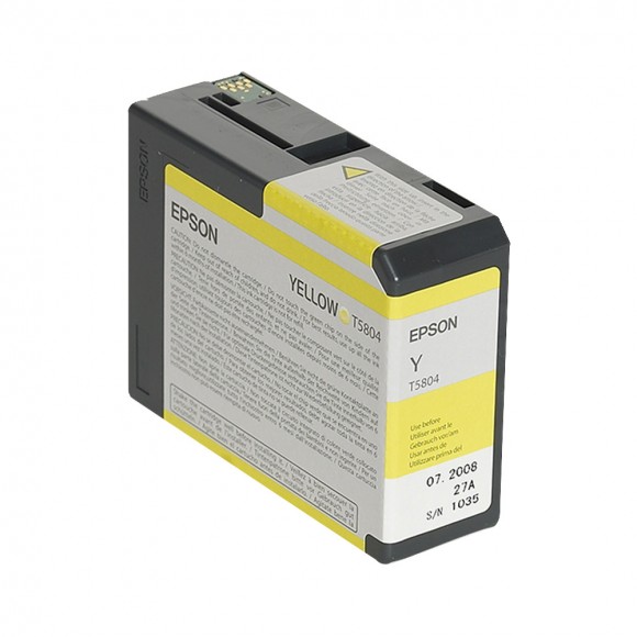 Epson Yellow Ink for 3800 & 3880 Printers - 80ml - T5804